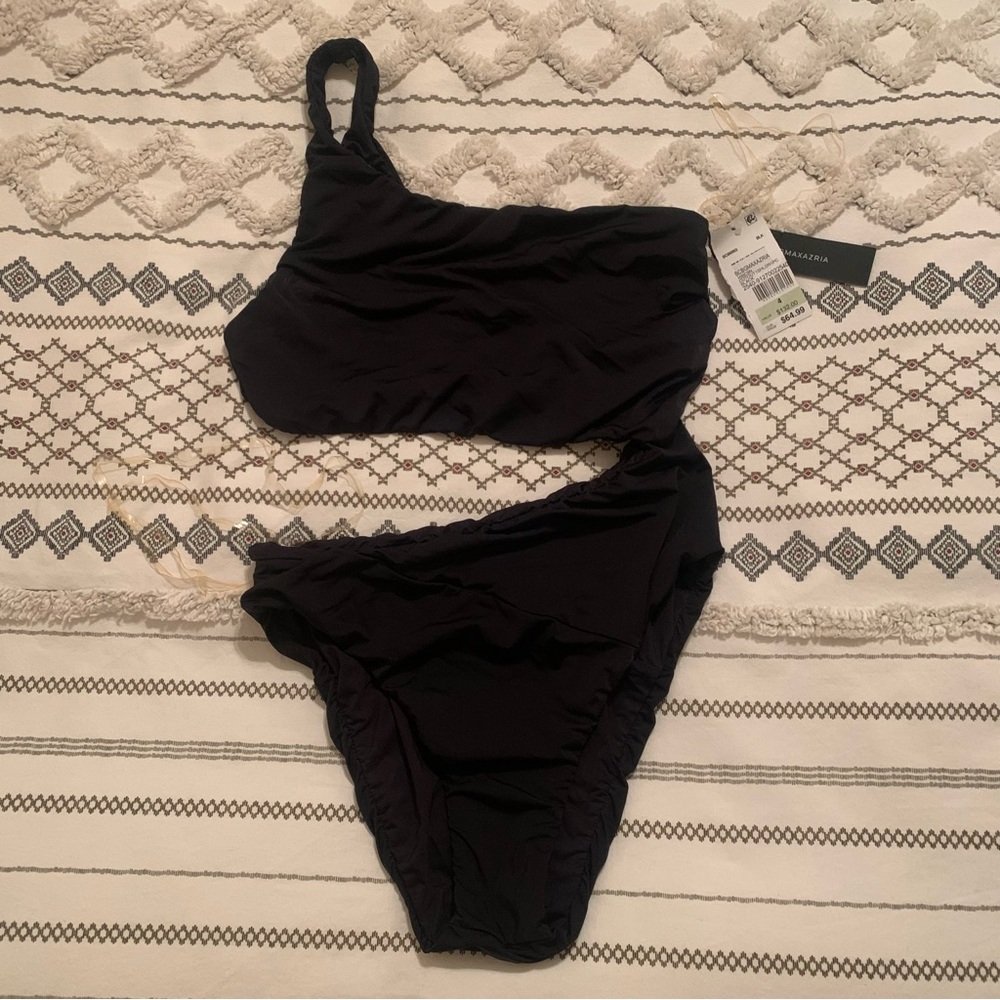 NWT- Brand new BCBG asymmetrical one shoulder one piece swimsuit